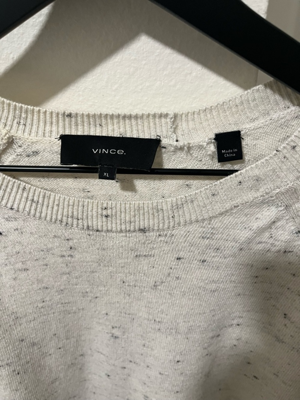 Vince Cream Speckled Crewneck Sweater - Picture 4 of 6